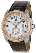 Cartier Calibre de Cartier Herrklocka W7100039 Silverfärgad/Läder