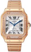 Cartier Santos De Cartier WJSA0009 Silverfärgad/18 karat roséguld