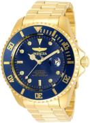 Invicta Pro Diver Herrklocka 35726 Blå/Gulguldtonat stål Ø47 mm