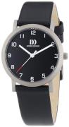 Danish Design Classic Damklocka 3326601 Svart/Läder Ø30 mm