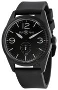 Bell & Ross BR 123 Herrklocka BRV123-BL-CA-SRB Svart/Gummi Ø41 mm