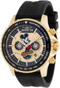 Invicta Disney Herrklocka 39045 Gulguldstonad/Gummi Ø48 mm