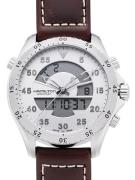 Hamilton Herrklocka H64514551 Khaki Aviation Silverfärgad/Läder