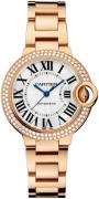 Cartier Damklocka WJBB0066 Ballon Bleu De Silverfärgad/18 karat