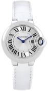 Cartier Damklocka W6920086 Ballon Blue Silverfärgad/Läder Ø33 mm