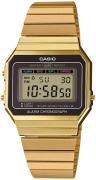 Casio Herrklocka A700WEG-9AEF Collection LCD/Gulguldtonat stål