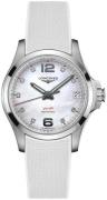 Longines Damklocka L3.316.4.87.9 Conquest V.H.P. Vit/Gummi Ø36 mm