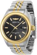 Invicta Damklocka 38430 Aviator Svart/Gulguldtonat stål Ø38 mm