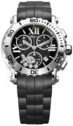 Chopard Damklocka 288499-3016 Happy Sport Chronographe Svart/Gummi