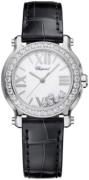 Chopard Damklocka 278509-3009 Happy Sport Vit/Läder Ø30 mm