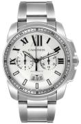 Cartier Herrklocka W7100045 Calibre de Silverfärgad/Stål Ø42 mm