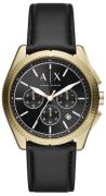 Armani Exchange Herrklocka AX2854 Giacomo Svart/Läder Ø43 mm