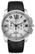 Cartier Herrklocka W7100046 Calibre de Silverfärgad/Läder Ø42 mm