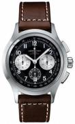 Hamilton Herrklocka H76516533 Khaki Aviation Svart/Läder Ø44 mm