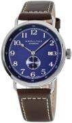 Hamilton Herrklocka H78455543 Khaki Navy Pioneer Blå/Läder Ø40 mm