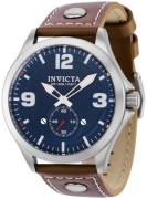 Invicta Herrklocka 39185 Aviator Blå/Läder Ø44 mm