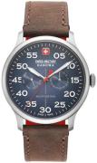 Swiss Military Herrklocka 06-4335.04.003 Hanowa Blå/Läder Ø43 mm