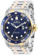 Invicta Herrklocka 39089 Pro Diver Blå/Gulguldtonat stål Ø48 mm