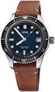 Oris Herrklocka 01 733 7747 4055-07 5 17 45 Diving Blå/Läder Ø36 mm