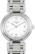 Longines Damklocka L8.110.0.16.6 PrimaLuna Vit/Stål Ø26.5 mm