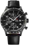 Swiss Military Herrklocka SM34084.07 Chrono Svart/Läder Ø42 mm