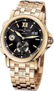 Ulysse Nardin Herrklocka 246-55-8-32 Dual Time Svart/18 karat