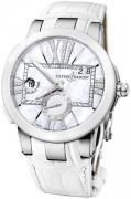 Ulysse Nardin Damklocka 243-10-391 Ladies Executive Vit/Läder Ø40 mm