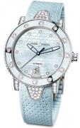 Ulysse Nardin Damklocka 8103-101EC-3C-13 Ladies Diver Vit/Gummi Ø40