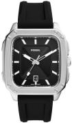 Fossil Herrklocka FS5980 Inscription Svart/Gummi Ø42 mm