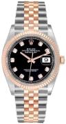 Rolex Damklocka 126231-0019 Datejust 36 Svart/18 karat roséguld Ø36