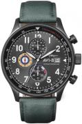 AVI-8 Herrklocka AV-4011-0D Hawker Hurricane Grå/Läder Ø42 mm