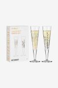 Ritzenhoff - Champagneglas Goldnacht 2-pack - Transparent - Vinglas - ...