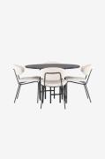 Venture Home - Matgrupp Copenhagen med 4st matstolar Chico - Svart - M...