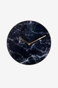 NeXtime - Väggklocka Marble Ø40 cm - Svart - Väggklockor & bordsur - F...