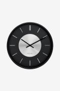 NeXtime - Väggur Retro Ii Stripes 25 cm - Svart - Väggklockor & bordsu...