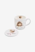 Royal Worcester - Mugg och underlägg Flying The Nest (Birds) 31 cl - F...