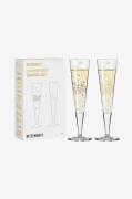 Ritzenhoff - Champagneglas Goldnacht 2-pack - Transparent - Vinglas - ...