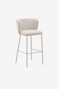 Kave Home - Ciselia pall i bouclé och stål, Fsc Mix Credit - Beige - B...