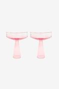 Brut Homeware - Coupe Claude 2-pack - Rosa - Vinglas - Från Homeroom