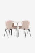 Venture Home - Plaza matbord med Modesto matstol - Beige - Matgrupper ...