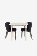Venture Home - Andy matbord med Modesto matstol - Svart - Matgrupper -...