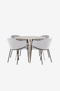 Venture Home - Plaza matbord med Evelina matstol - Grå - Matgrupper - ...