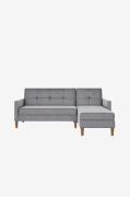 Dorel Home - Schäslong Bäddsoffa med förvaring Lilly - Grå - Bäddsoffo...