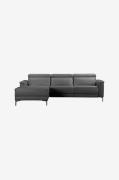 Loft24 - Soffa 2 Sits 1 Recliner Elektrisk Lund - Svart - 2-sits soffo...