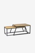 Wood Furniture - Soffbordsset i ek, Combo 2-i-1 - Brun - Soffbord - Fr...