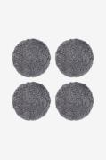 Skinnwille - Fårskinnsdyna rund Curly 4-pack - Grå - Sittkuddar & stol...