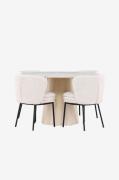Venture Home - Lanzo matbord med Agnes matstol - Vit - Matgrupper - Fr...