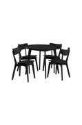 NORDFORM - Roxby matbordsset med bord och 4 stolar, 105x105x76 cm - Sv...