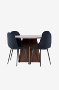 Venture Home - Bootcut-matbord med Polar-matstol - Svart - Matgrupper ...