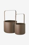 House Nordic - Blomkruka, - set om 2 - Brun - Krukor & vaser - Från Ho...